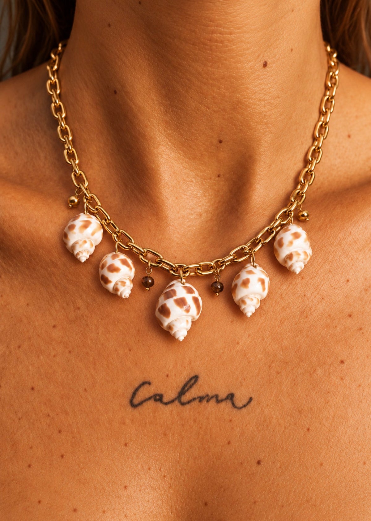 Collar Conchas del atardecer.