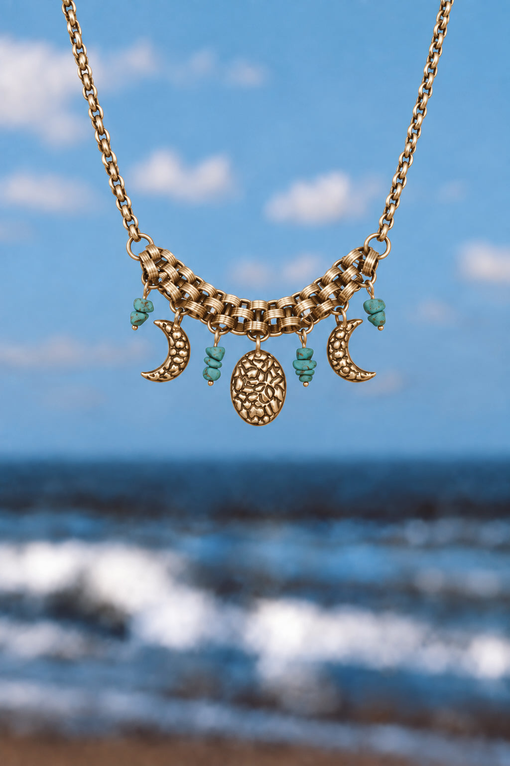 Collar Fases Turquesa.